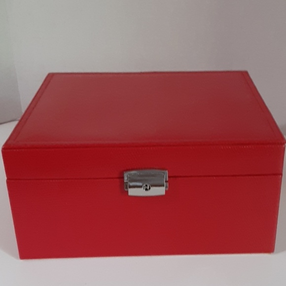 Clarins Paris Jewelry Box Red Removable Tray NWOT - Picture 4 of 7